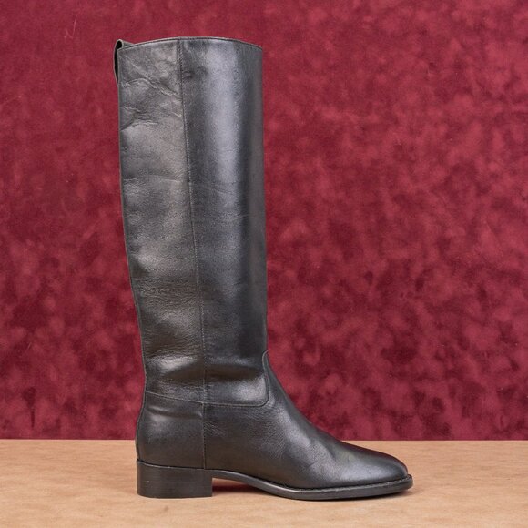 JCrew Harper Vintage Y2K Dark Brown Leather Riding Equestrian Zip Tall Boots 5.5 - Picture 10 of 10